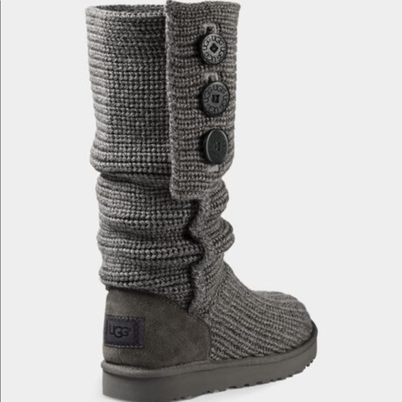 Classic Cardy Gray Womens Ugg boots Sz 8 US - Picture 2 of 9